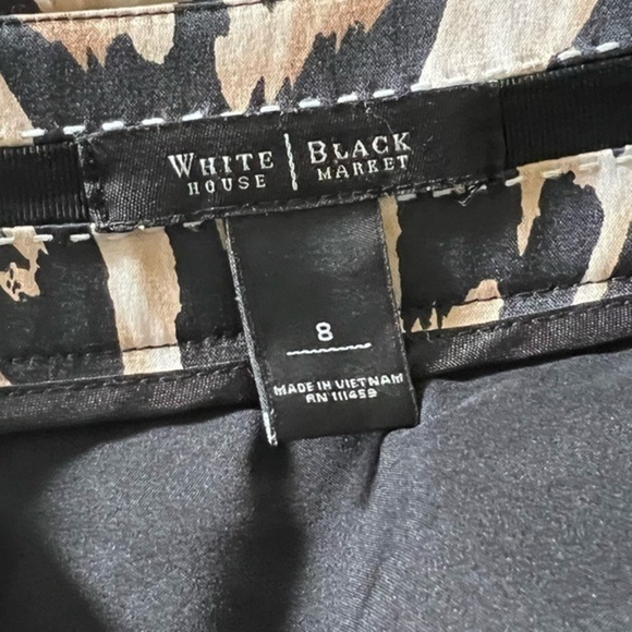 WHBM leopard print a line fit and flare skirt size 8 - Picture 9 of 9